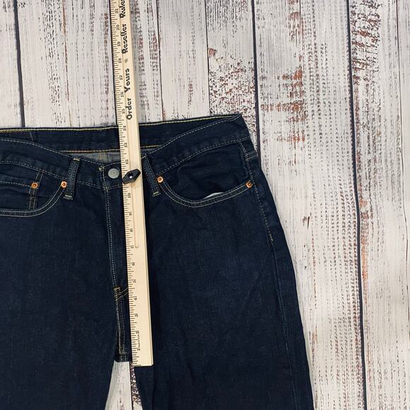 Levi’s 514 Straight Fit Men’s Jeans 36x28.5 Dark Wash Mid Rise Denim - Picture 4 of 6